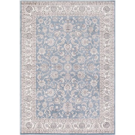 Concord Global 7 ft. 10 in. x 9 ft. 10 in. Kashan Bergama - Blue 28147